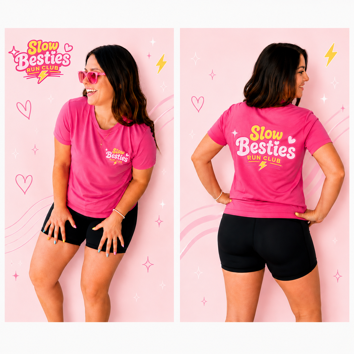Slow Besties Pink T-shirt